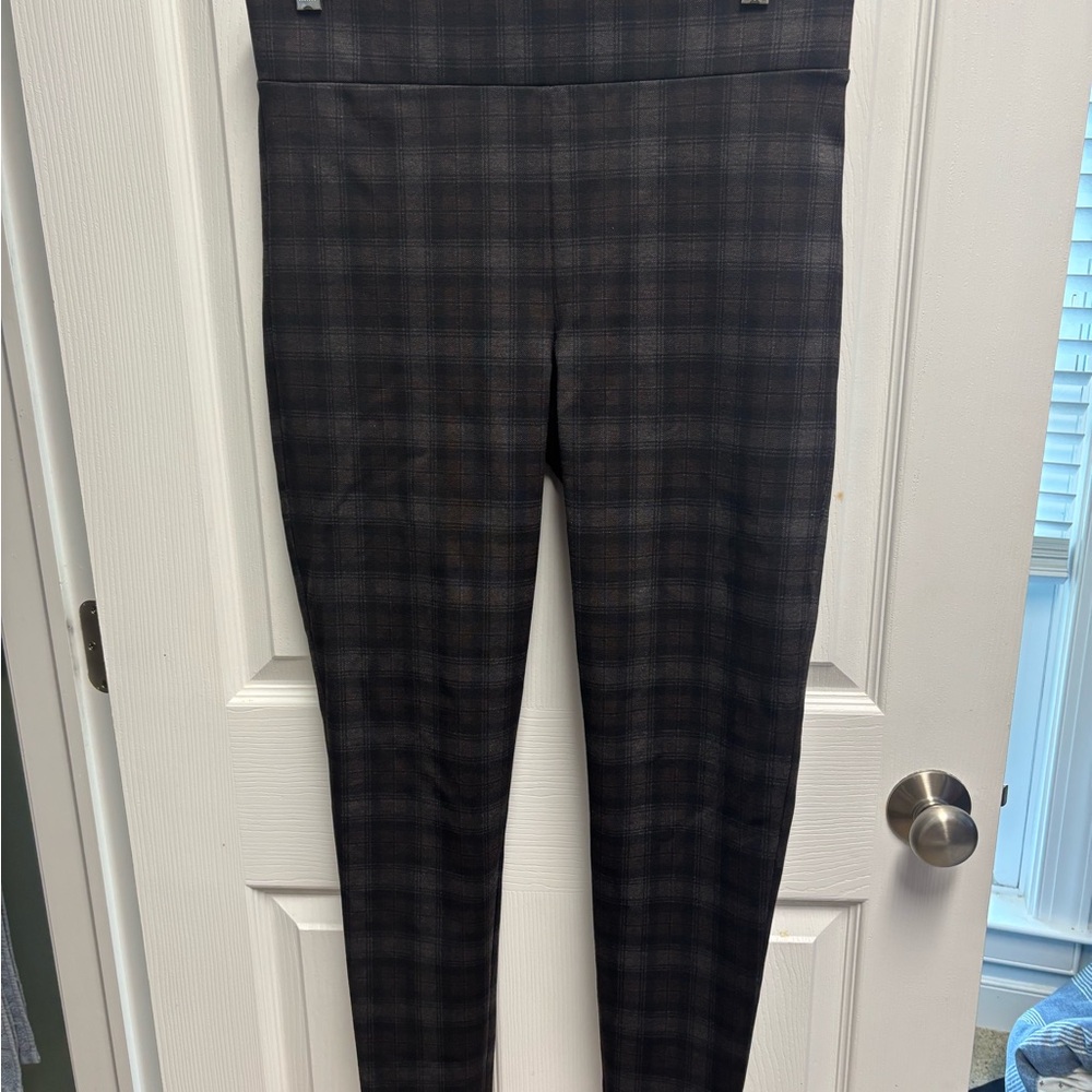 LOFT Black and Brown Patterned Leggings